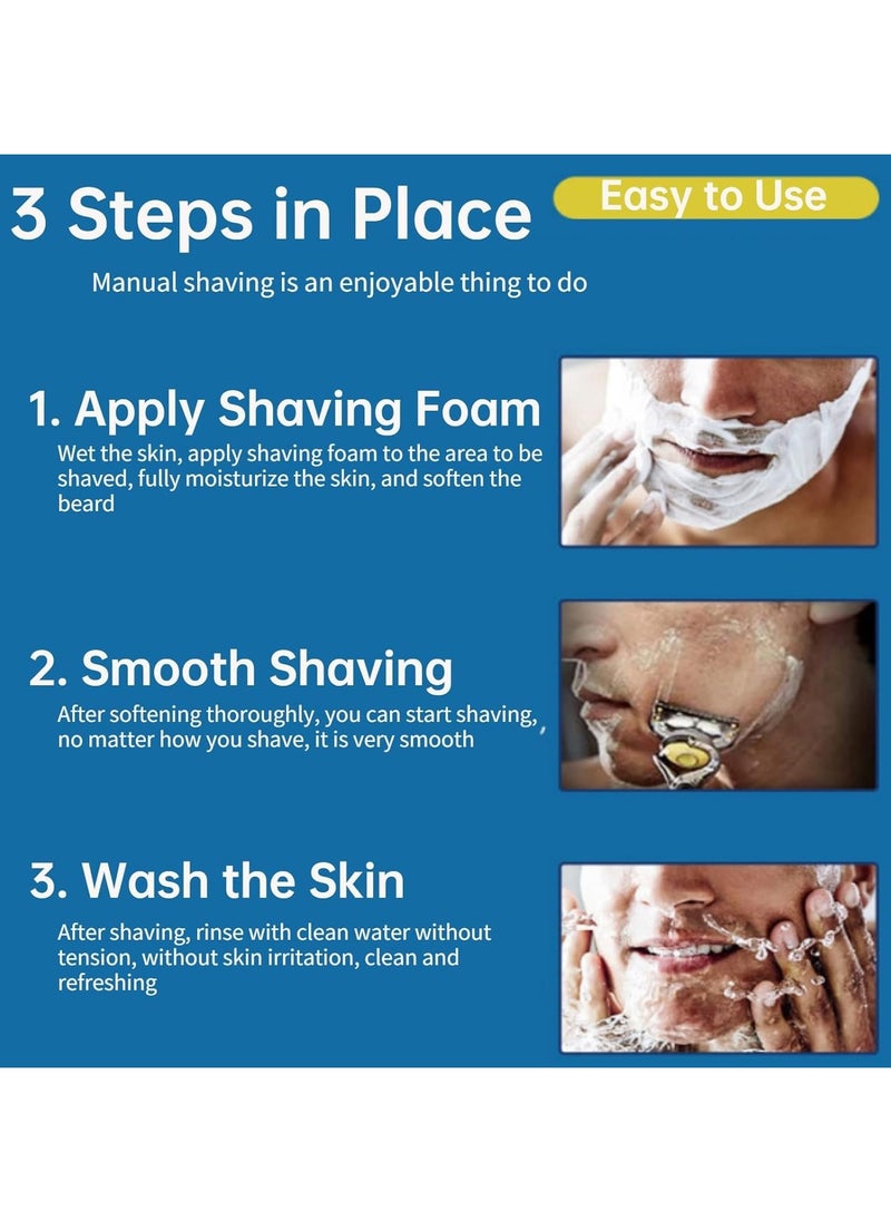 Kinmed - Razor Blades for Men, 3-edge razor blades,Refills,Manual Razors Precision Cut Stainless Steel Blades with Dual Lubrication, Lubrastrip for a More Comfortable Shave - Image 1