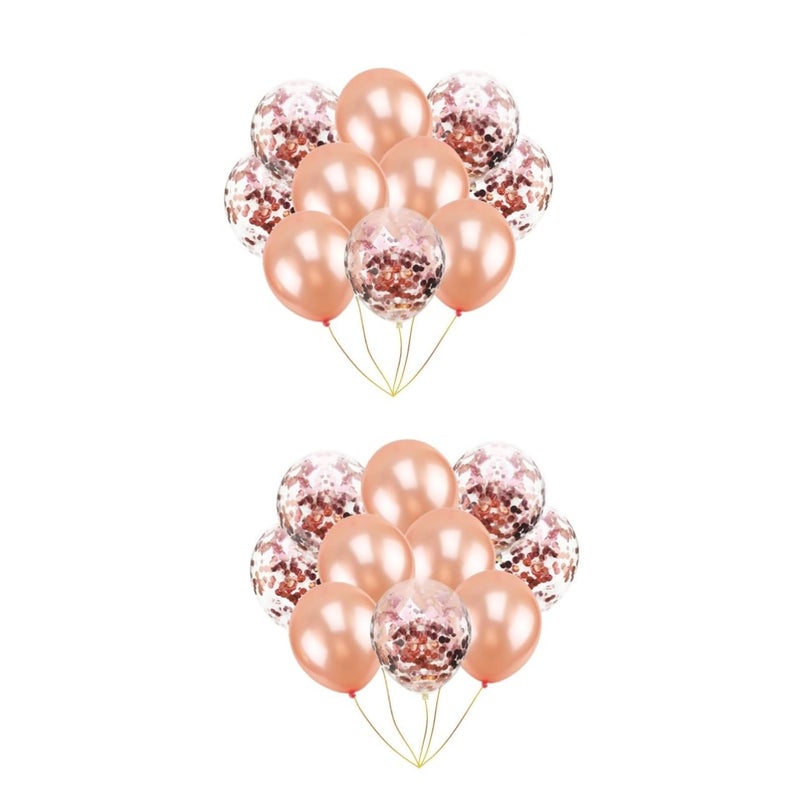 12 Inch Glitter Balloons 30 Pack With Confetti And Solid Balls For Wedding Birthday Party Decorations - Image 2
