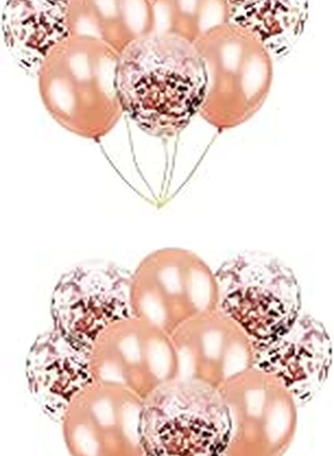12 Inch Glitter Balloons 30 Pack With Confetti And Solid Balls For Wedding Birthday Party Decorations - Image 1