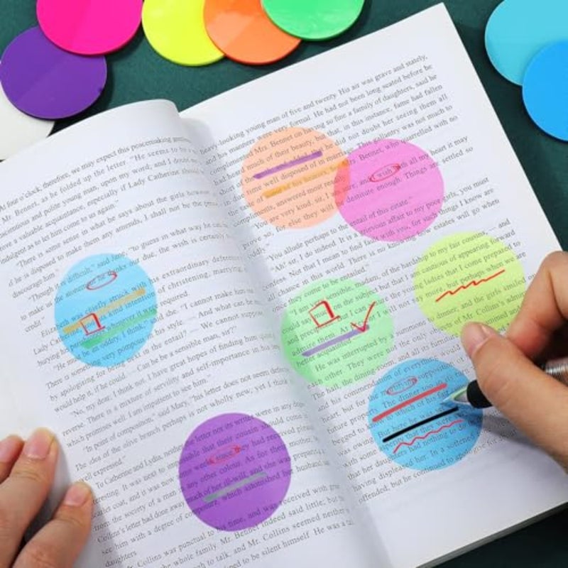 ملاحظات لاصقة، ملاحظات لاصقة شفافة، 16 حزمة من الوسائد المقاومة للماء وشفافة، ملصقات مؤشر بمشبك، علامات تبويب مؤشرة منبثقة، ملصقات علامات تبويب، للاجتماعات وملاحظات الكتب 8 ألوان - Image 3