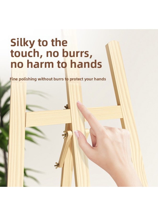Easel Art Student Special Sketch Drawing Board Stand Display Stand Foldable 4k Children Portable Sketch Wooden Oil-Color:1.75m Walnut Color Easel [imported Yellow Pine]