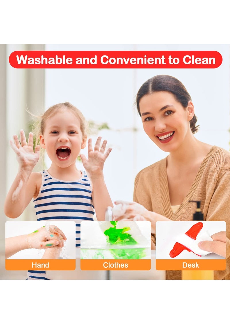 Finger Paints For Toddlers Non Toxic Washable Finger Paint Set For Kids Art Supplies For Kids My First Fingerpaint Kit Washable Paint For Kids Diy Crafts Painting (8 Color) - Image 4