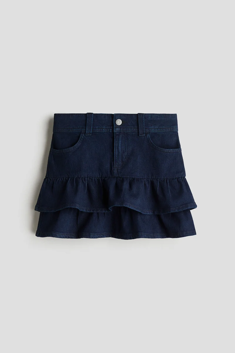 H&M Denim frill skirt