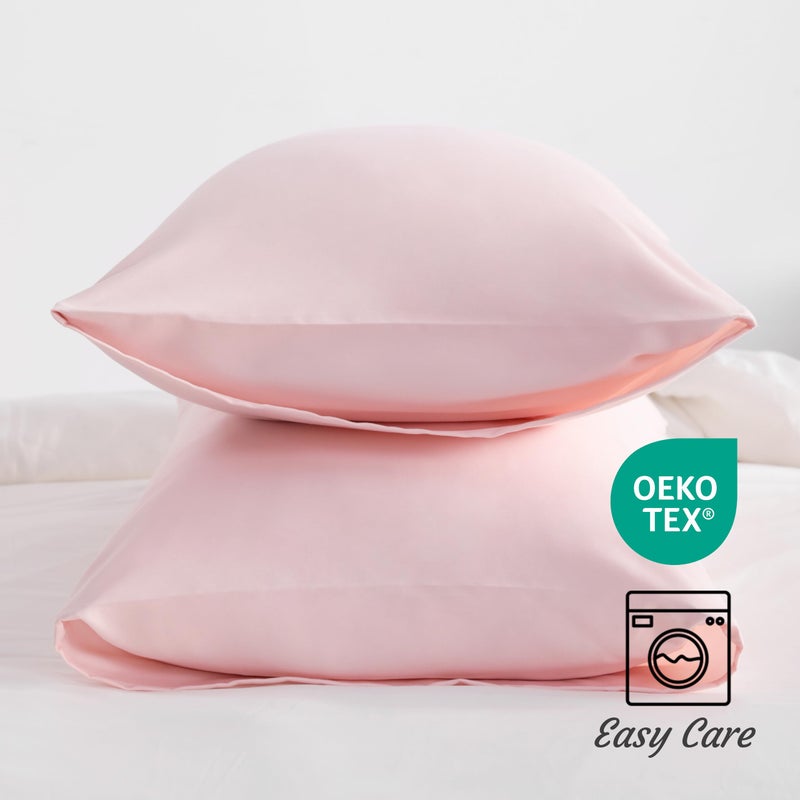 NTBAY Standard Pillow Cases Set of 2  2 Pack Brushed Microfiber 20x26 Pillow Cases  Soft  Wrinkle  Fade  Stain Resistant Blush Pink Pillow Cases with Envelope Closure  20x26 Inches  Blush Pink - Image 3