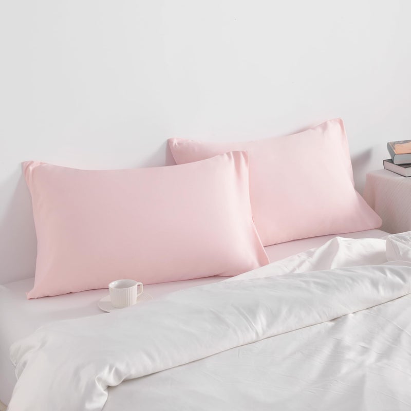 NTBAY Standard Pillow Cases Set of 2  2 Pack Brushed Microfiber 20x26 Pillow Cases  Soft  Wrinkle  Fade  Stain Resistant Blush Pink Pillow Cases with Envelope Closure  20x26 Inches  Blush Pink - Image 2