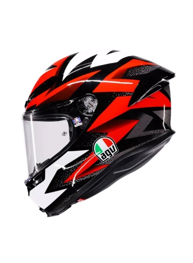 AGV K6 S E2206 MPLK BRAVEN BLACK/RED/WHITE Helmet - Image 2