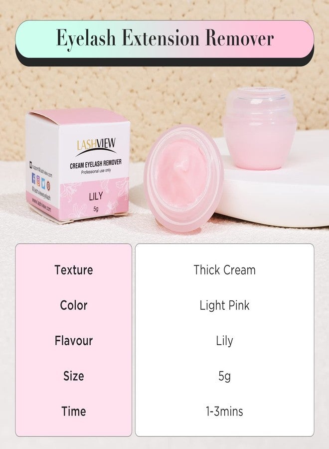 LASHVIEW Eyelash Extension Remover Cream, Special LILY Flavor, Lash Extension Remover Cream Professional Eyelash Extensions Remover for Salon,5g - Image 5