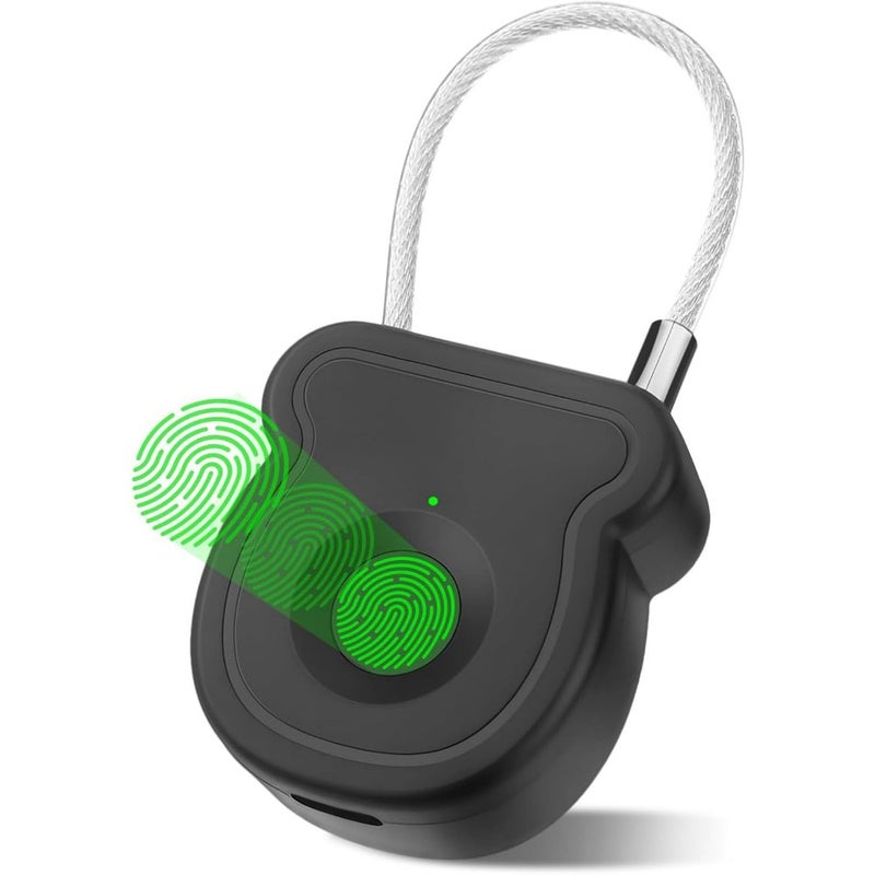 Smart Fingerprint Luggage Locks Biometric Metal Keyless Thumbprint Padlock Waterproof USB Rechargeable For Suitcase Toolbox Backpack Bag Gym Locker 3 PCS Set - Image 1