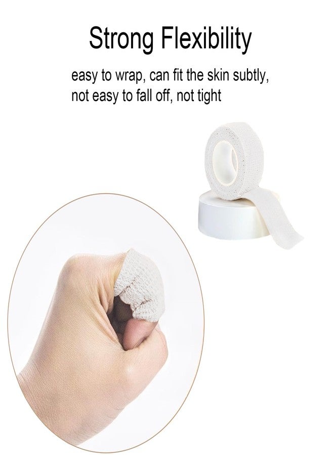 WUXTANGZ Self Adhesive Bandage Wrap, 1 Inch Medical Athletic Wrist Tape Vet Wrap, Self Adherent Cohesive Bandages Wrap, for First Aid, Wounds, Wrist, Ankle, Fingers, Toes, Pets (White, 12Pack - Image 3