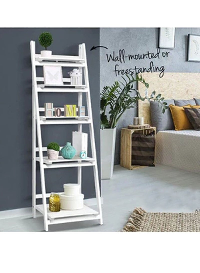 Generic 𝐅𝐅𝐃 4-Tier A-Frame Plant Shelf for Indoor & Outdoor, Multi-Tier Flower Stand for Balcony, Garden, Patio, Living Room – Space-Saving Rustic Wooden Display Rack  - Image 5