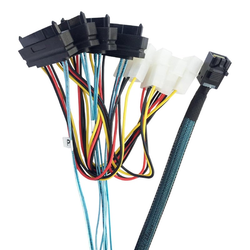 Multiple Drives Connection Cable MiniSAS SFF 8643 to Four 29Pin SFF 8482 with Big 4P Power for Professional MiniSAS Cable - Image 4