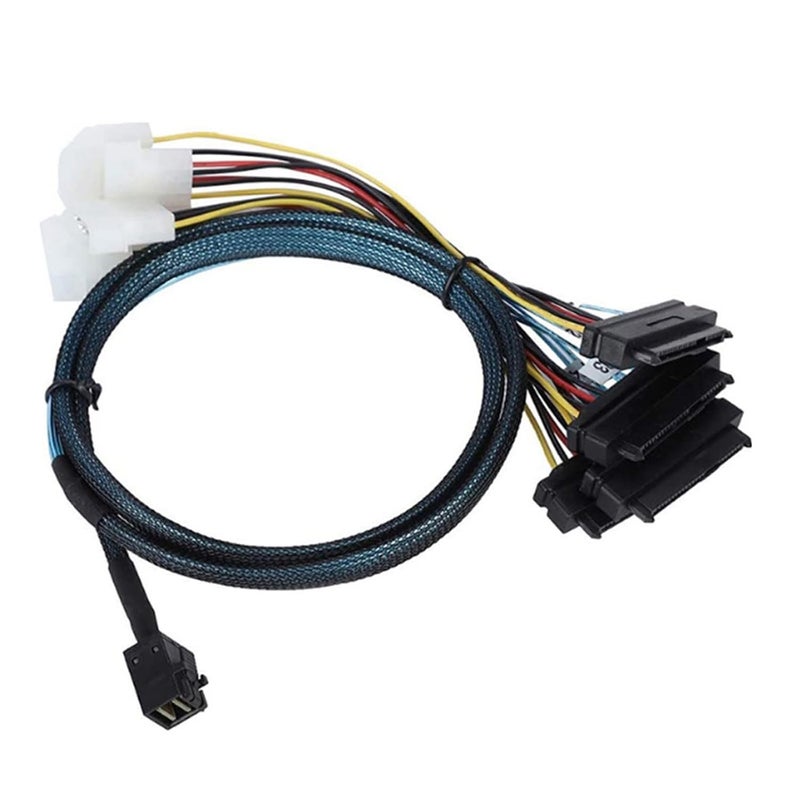 Multiple Drives Connection Cable MiniSAS SFF 8643 to Four 29Pin SFF 8482 with Big 4P Power for Professional MiniSAS Cable - Image 3