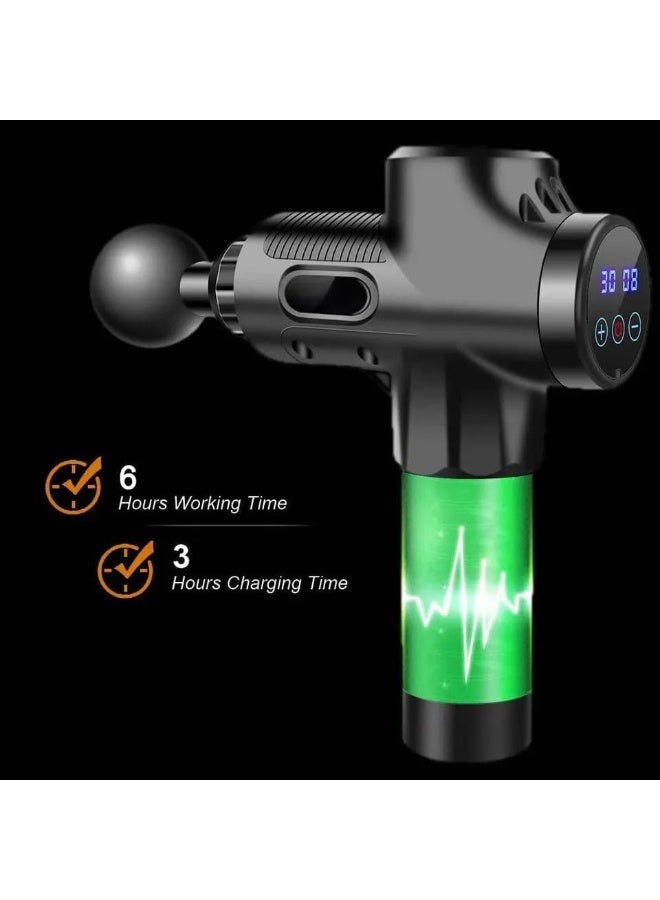 Original Handheld Deep Tissue Massage Gun – 30 Speed Levels, Percussion Therapy, LED Touch Screen - Image 2
