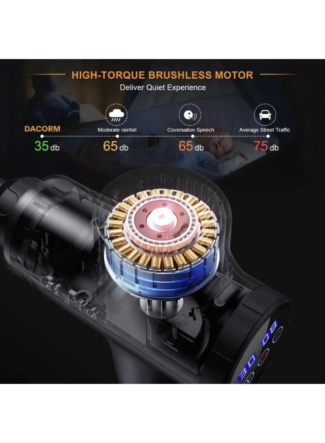 Original Handheld Deep Tissue Massage Gun – 30 Speed Levels, Percussion Therapy, LED Touch Screen - Image 3