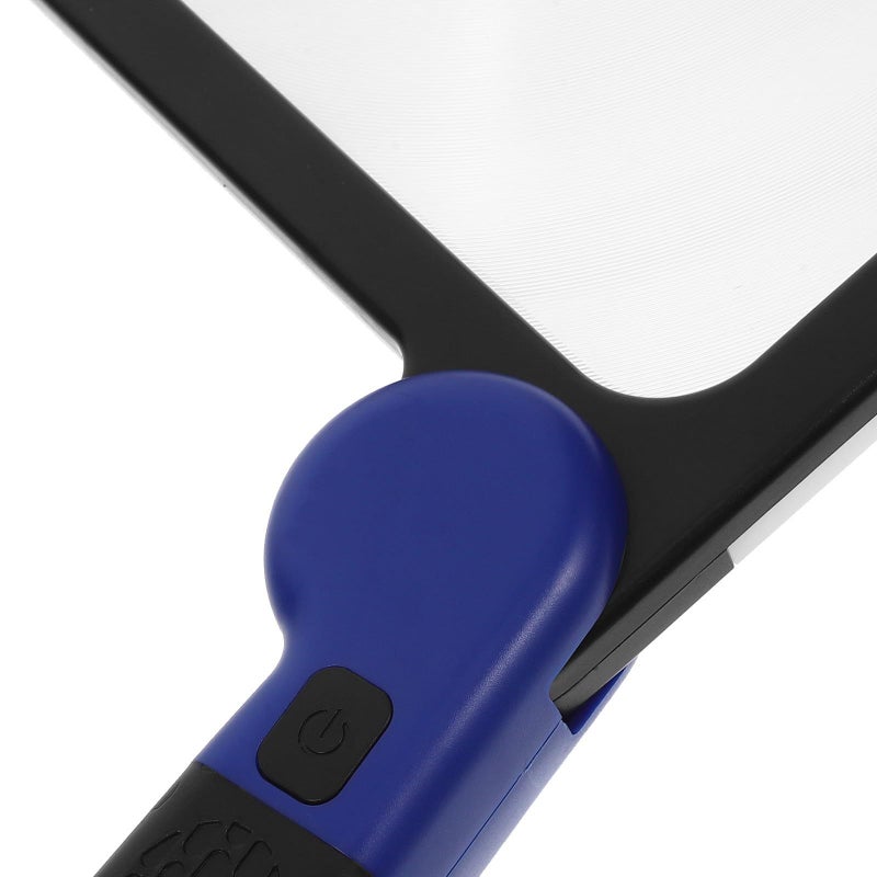 SUPVOX 48 LED Handheld Foldable Magnifier Light Large Page Tool Reading Assistance Seniors Low Vision Black - Image 4