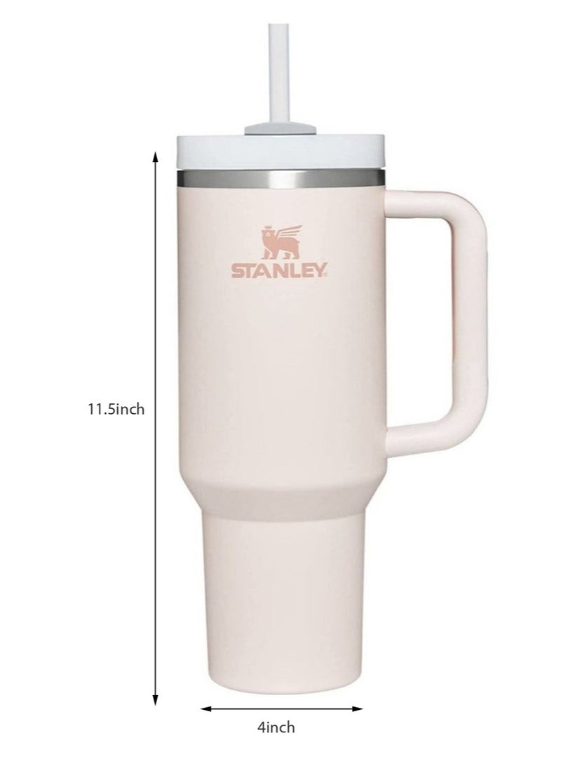 Stanley Quencher H2.0 FlowState Stainless Steel Vacuum Insulated Tumbler with Lid and Straw for Water, Iced Tea or Coffee, Smoothies and More, 40 Ounces Stainless Steel - Image 4
