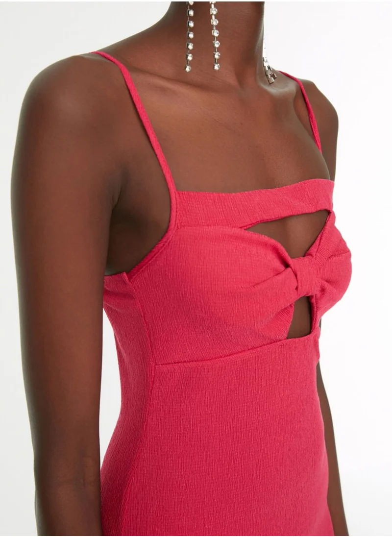 trendyol Strappy Cut Out Detail Bodycon Dress