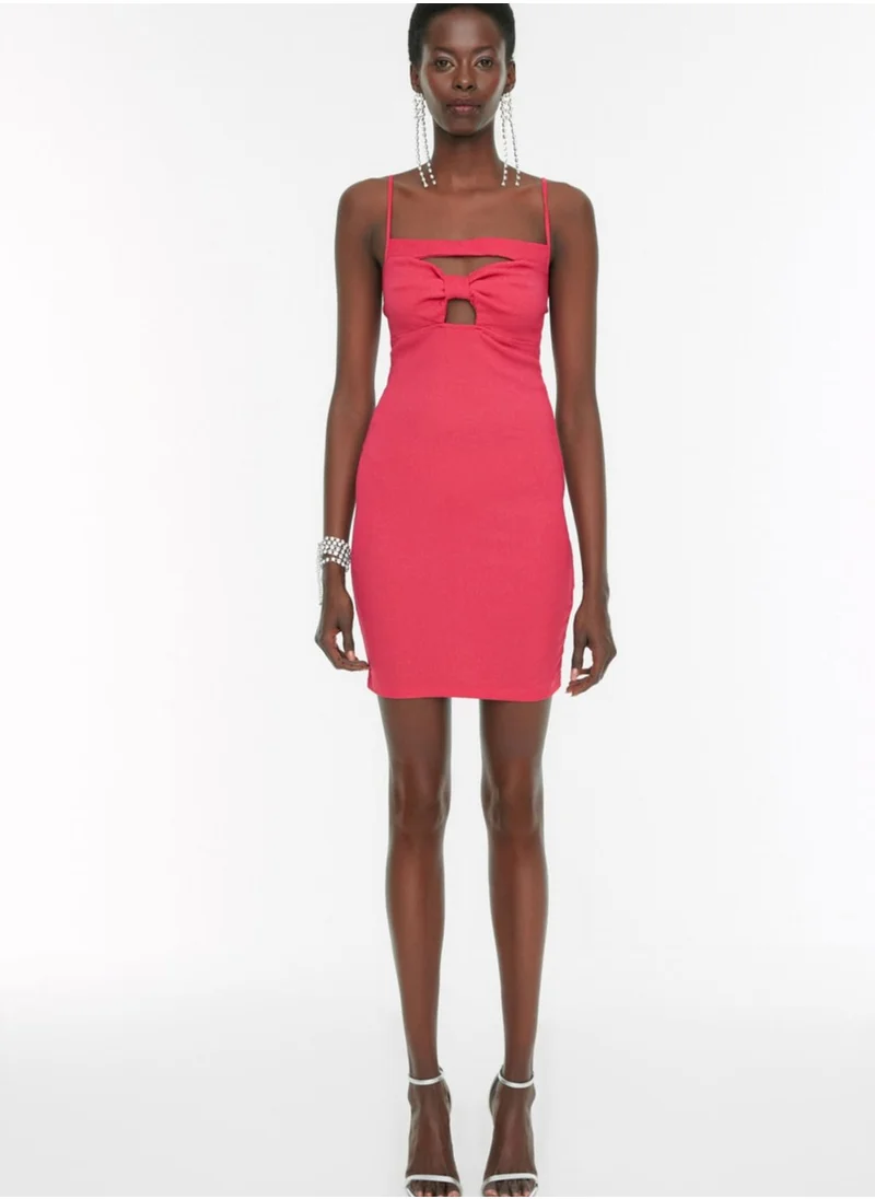 trendyol Strappy Cut Out Detail Bodycon Dress