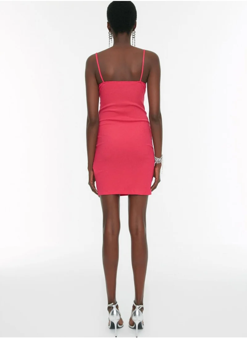 trendyol Strappy Cut Out Detail Bodycon Dress