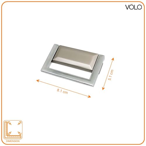 VOLO Silver Satin Cabinet Knob/Wardrobe Door Knobs/Cupboard Drawer Pull Handle/Drawer Knob for Kitchen/Bedroom/Office/Home (Kadi 35 Silver Satin, 2 Pcs) (4) - Image 2