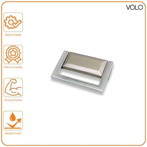 VOLO Silver Satin Cabinet Knob/Wardrobe Door Knobs/Cupboard Drawer Pull Handle/Drawer Knob for Kitchen/Bedroom/Office/Home (Kadi 35 Silver Satin, 2 Pcs) (4) - Image 3