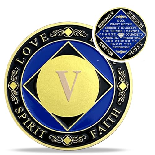 IELCJJ 5 Year NA Medallions - Recovery Narcotics Anonymous Chips - Five Year Living Clean Sobriety Coin - (Years 1-30) Journey Celebrate Recovery Addicts - Narcotics Anonymous Gifts for Men Women - Image 1