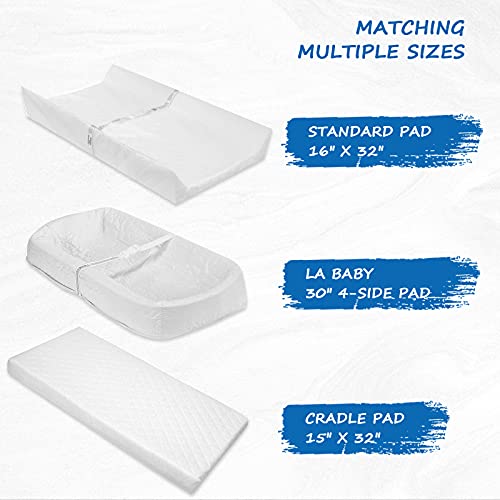 Coldwind Organic Cotton Changing Pad Cover, Diaper Changing Table Pad Covers 2 Pack, Jersey Knit Super Soft & Stretchy Cradle Sheets for Baby Boys Girls, 32" x 16" x 4", White - Image 5