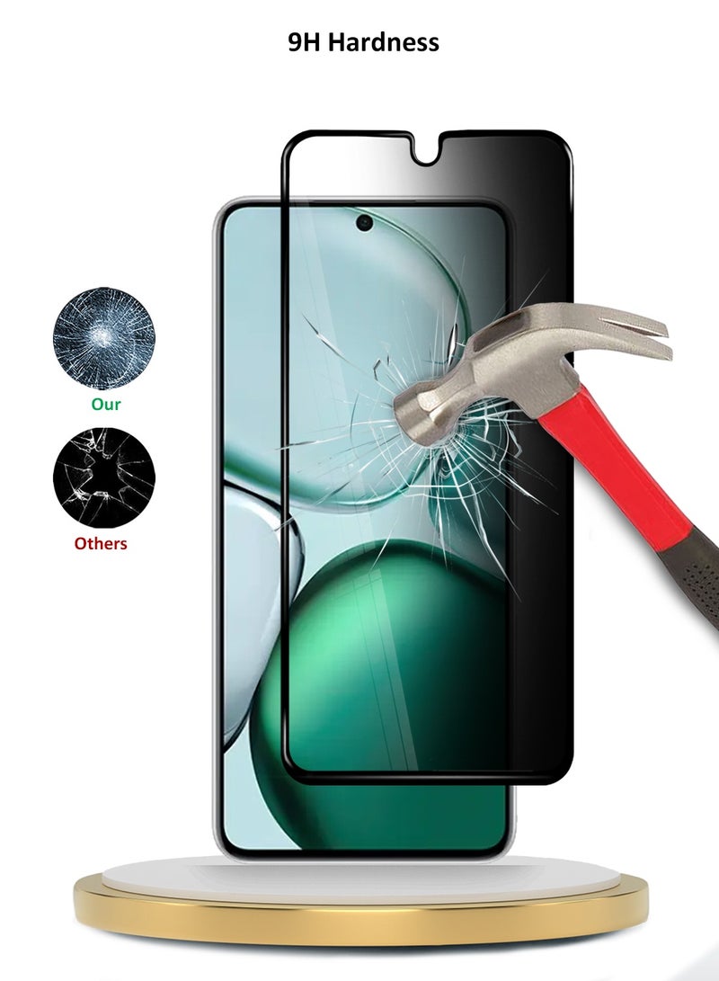Wtech Honor X9c Smart 5G 2024 Premium E2E Series Privacy Full Glue Full Cover Tempered Glass Screen Protector (MSGECP) - Clear/Black - Image 4