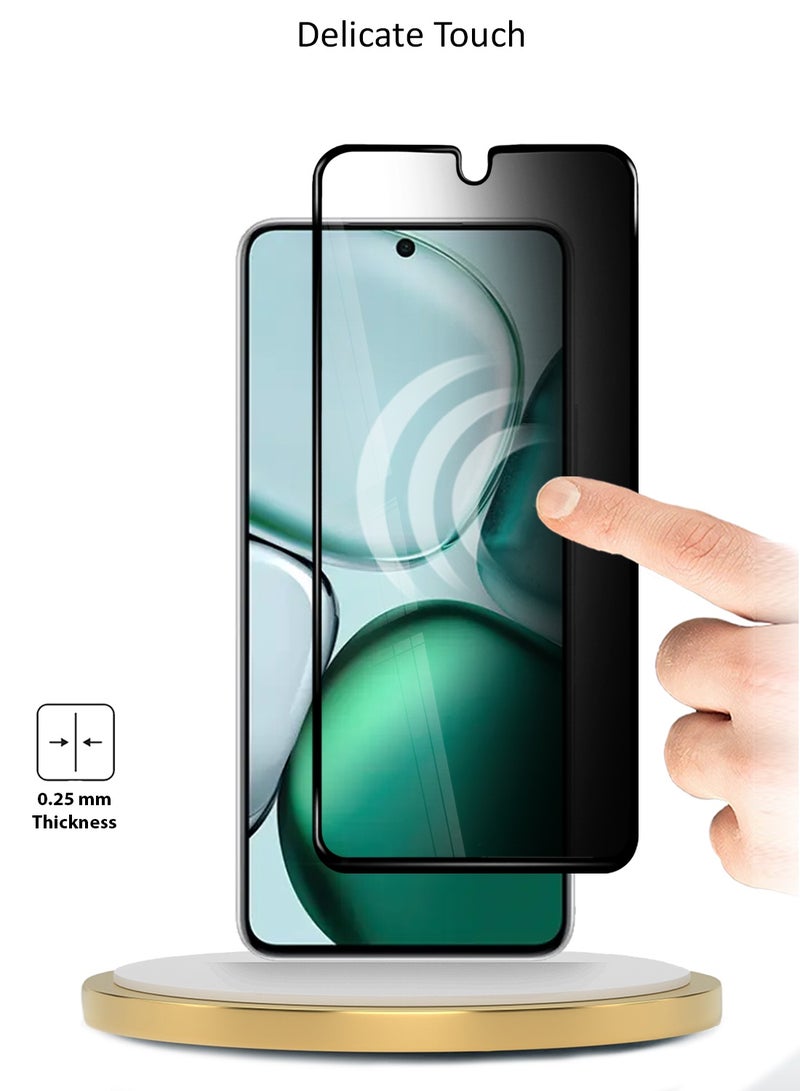 Wtech Honor X9c Smart 5G 2024 Premium E2E Series Privacy Full Glue Full Cover Tempered Glass Screen Protector (MSGECP) - Clear/Black - Image 3