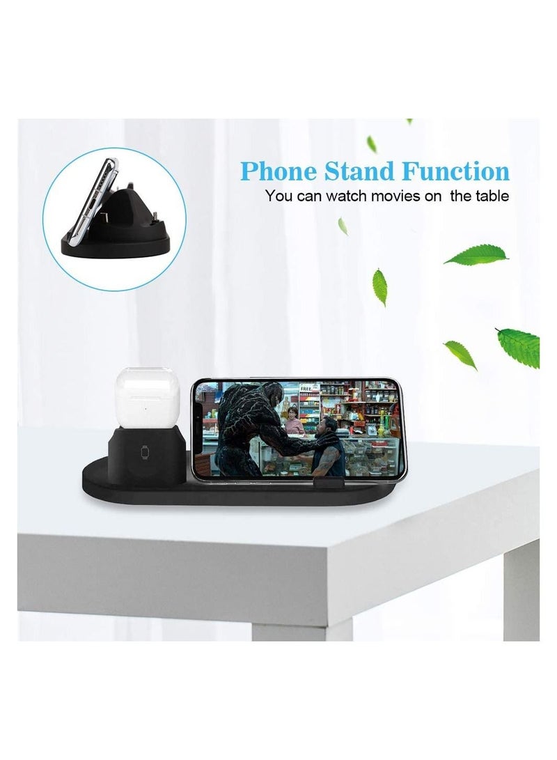 6 in 1 Wireless Fast Charging Stand for Apple Watch/AirPods/iPhone/ Samsung - Image 2