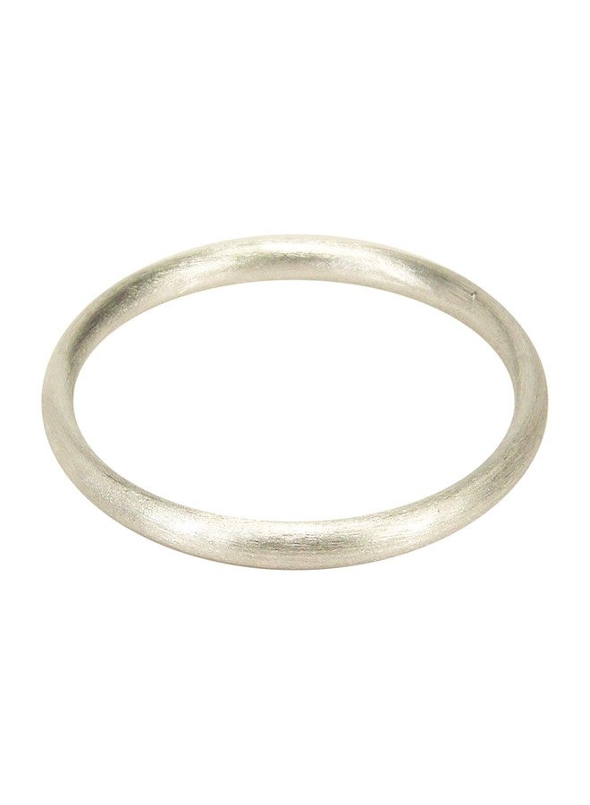 Sheila Fajl Round Tubular Bangle Bracelet in Brushed Silver Plated - Image 1