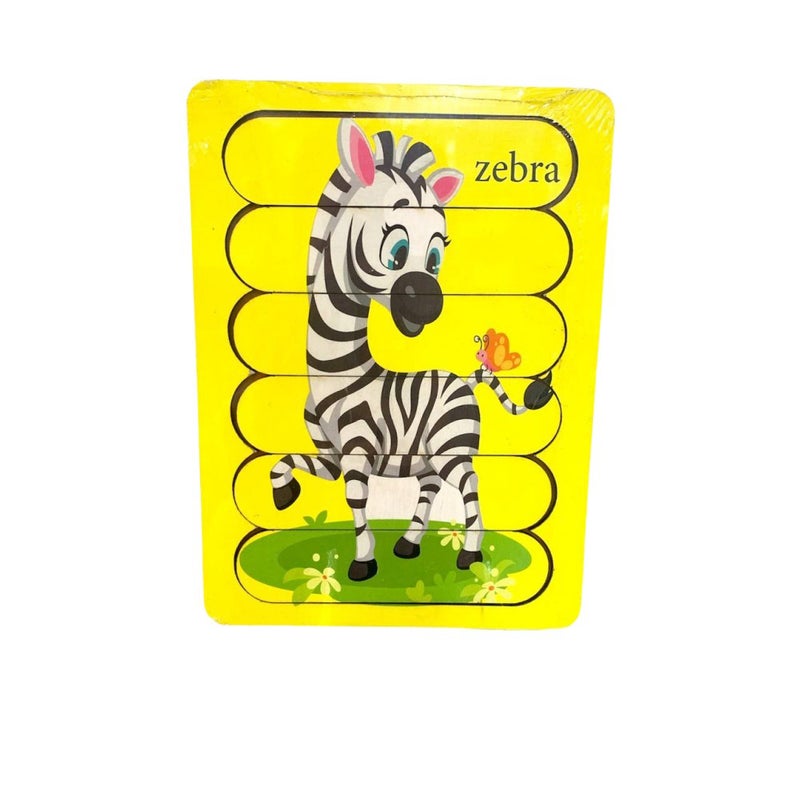 Strip Puzzle Zebra Shape, Multicolor - R7-3-H - Image 2