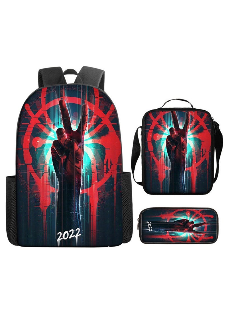 سبايدر مان حقيبة ظهر للطلاب من الرسوم المتحركة سبايدرمان هيرو، مجموعة من ثلاث قطع 29*16*42 سم