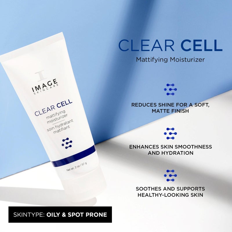 IMAGE SKINCARE IMAGE للعناية بالبشرة، مرطب ماتيفينغ CLEAR CELL، لوشن للوجه يرطب البشرة المعرضة للزيوت، يزيل اللمعان الزائد، 2 أونصة - Image 2