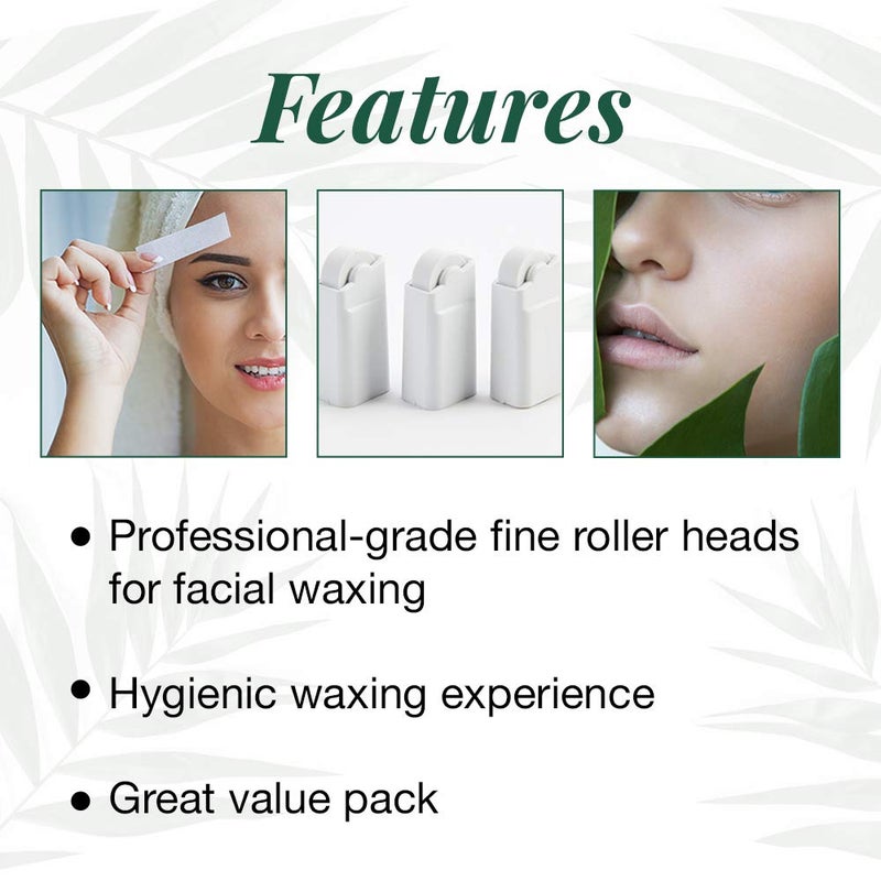 Clean + Easy Small Wax Roller Heads – Roll On Wax Refill Applicators for Catridge, Legs & Body Hair Removal, 3 Pack - Image 5