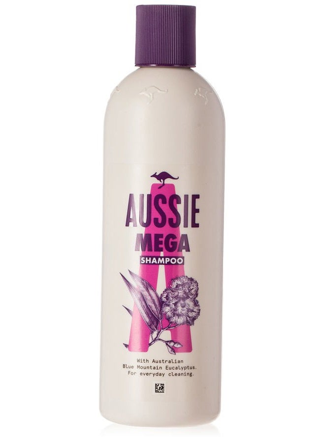 AUSsie Mega Shampoo With AUStralian Blue Mountain EUcalyptUS For Everyday Cleaning, 300 Ml