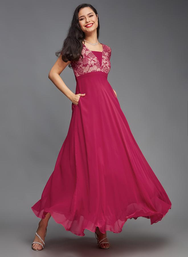 Styli Lace Bodice Maxi Dress  - Image 1