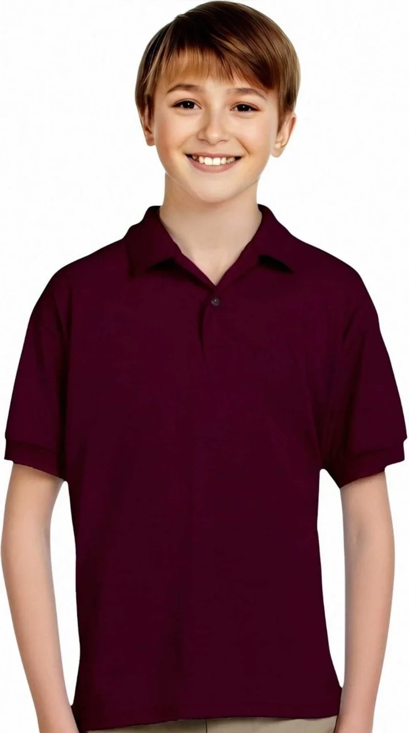 تيزجيلسين 3-Piece Boys Cotton Polo Collar T-Shirt Daily and School Uniform School T-Shirt