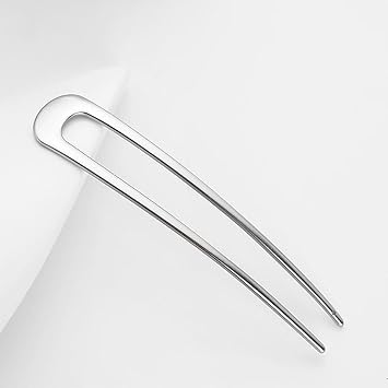 2 Pcs U Shape Hair Pins Chignon Pin Metal Hair Sticks Vintage Hairpin Holder Hair Clip Pin French for Women Girls - Image 4