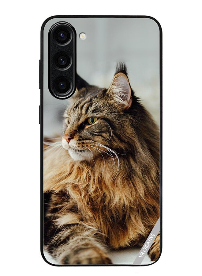 VR CREATIVE Protective Case Cover For Samsung Galaxy S23 Angry Cat Design Multicolour - Image 1
