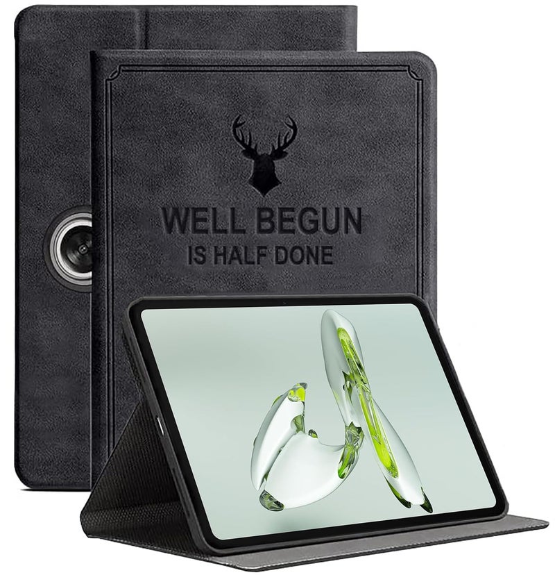 ProElite Cover for OnePlus Pad Go 11.35 inch Cover, Deer Multi Angle Flip Case Cover for OnePlus Pad Go 11.35 inch 2023, Support Auto Sleep Wake, Black - Image 1