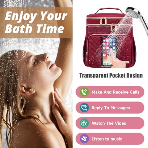 Tealari Large Toiletry Bag for Women Men,Bathroom Bag,Water Resistant Portable Shower Caddy for College Dorm,Hanging Toiletry Bags for Traveling,Gym Camping Cruise Ship Travel Essentials Shower Bag - Image 3