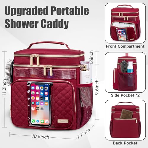 Tealari Large Toiletry Bag for Women Men,Bathroom Bag,Water Resistant Portable Shower Caddy for College Dorm,Hanging Toiletry Bags for Traveling,Gym Camping Cruise Ship Travel Essentials Shower Bag - Image 4
