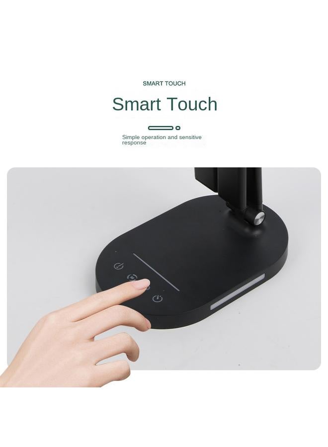 Bluejw New Double-headed Mobile Phone Wireless Charging Eye Protection Desk Lamp Home Night Light Office Metal Folding Piano Lamp - Image 5