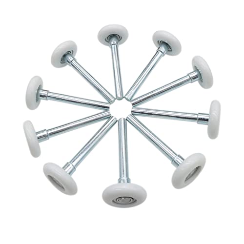 Xadnitu Garage Door Roller, White 1.8" Quiet Nylon Garage Door Wheels 4" Stem for Garage Track Replacement with Premium Sealed 11 Ball Bearing, 10 Packs - Image 5