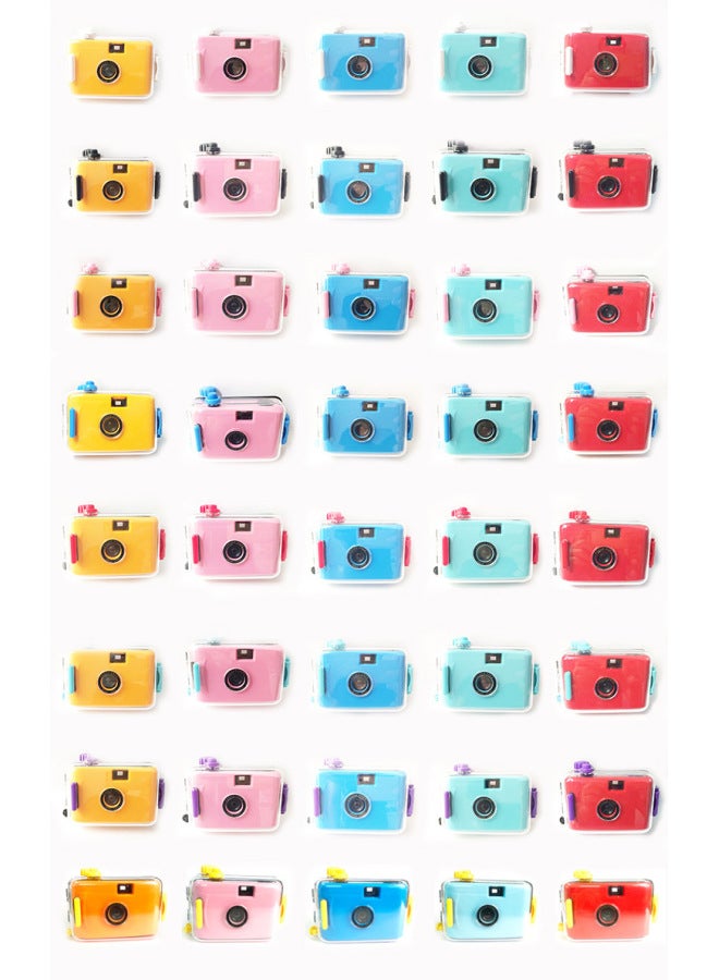 Red Yellow Shell Ins Film Camera Retro Film Can Take Pictures Waterproof Camera For Best Friend Special Birthday Gift-Color:Message Color  - Image 1