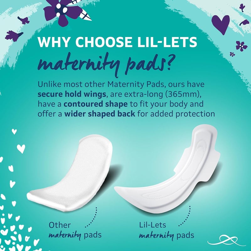LilLets Extra Long Postpartum Maxi Pads with Wings – 30 Pack Bundle for Post-Natal Bleeding & Heavy Flow – Postpartum Essentials - Extra Absorbent, Soft & Cushioned Maternity Towels, Fragrance-Free - Image 5