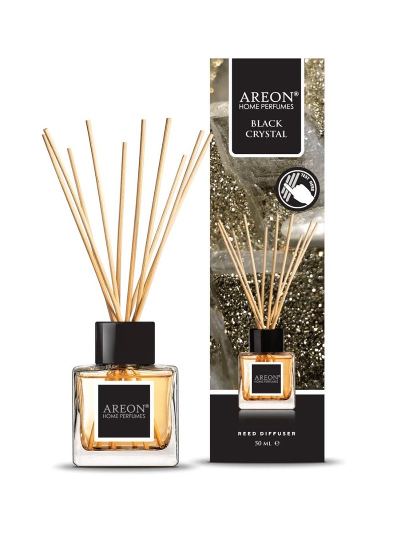 فواحة أعواد أريون هوم بيرفيومز 50 مل - عطر بلاك كريستال الفاخر - معطر منزلي يدوم طويلاً للمنزل والمكتب