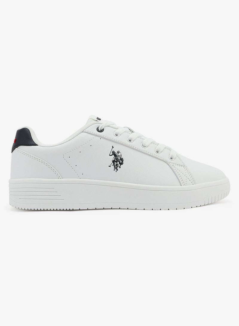 U.S. Polo Assn. Men's White Low-Top Canvas Sneakers - Bold Iconic Branding for a Clean Look Shoes - Image 1