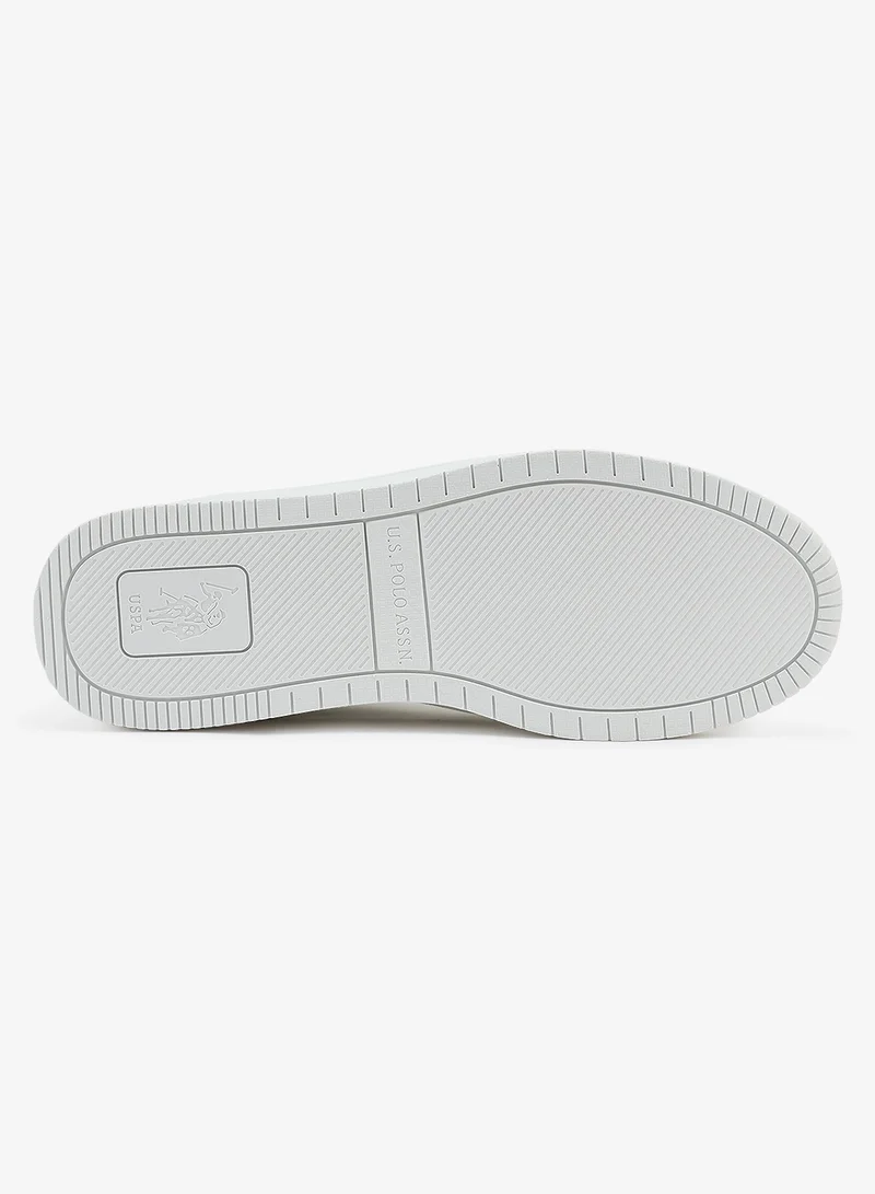 U.S. Polo Assn. white Men's White Low-Top Canvas Sneakers - Bold Iconic Branding for a Clean Look Shoes for Men | Best Price UAE